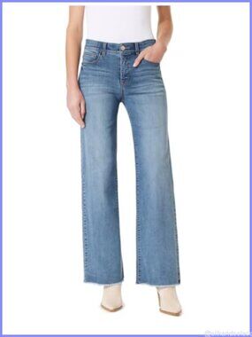 Women's 360 Sculpt Mid-Rise Wide Leg Jeans 22" Leg Opening
